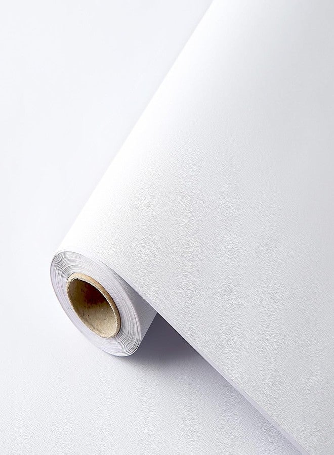 WALLFLY Wallpaper DIY White Decorative Matte | Cabinet for Kitchen Walls Furniture Counter Table Shelf Liner | Self-Adhesive Removable and Waterproof Wallpaper || (31 x 152.4 Cm, 5.09 ft²) - Image 1